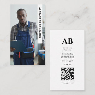 Handyman Réparer Photo QR Code Carte de visite