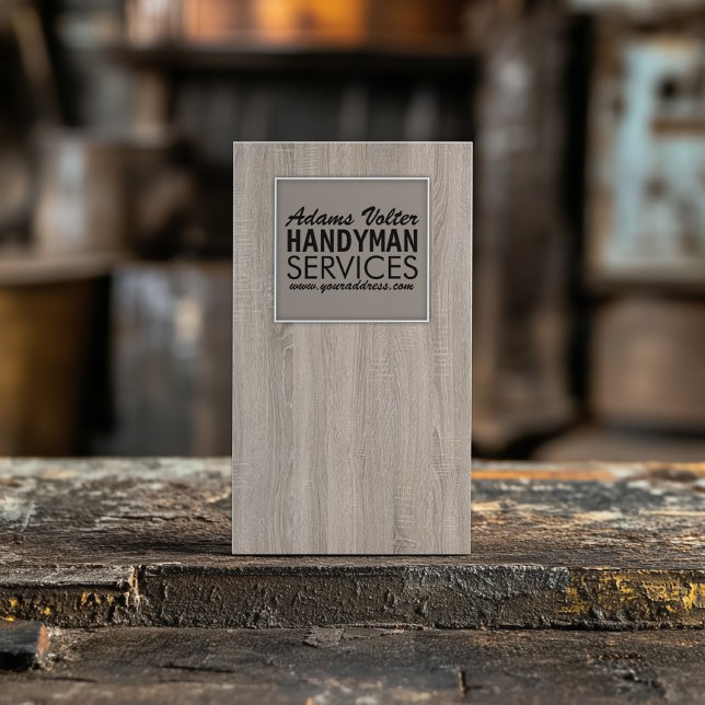 Handyman Service Modèle en bois Carte tendance (Perfect for business)