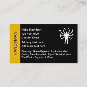 Handyman Simple Carte de visite Design