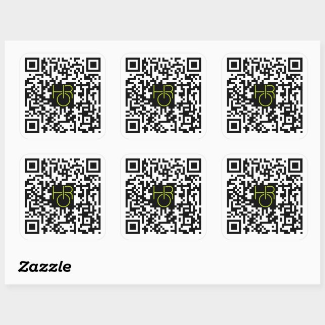 Handz On Radio QR Code Sticker avec logo (Feuille)