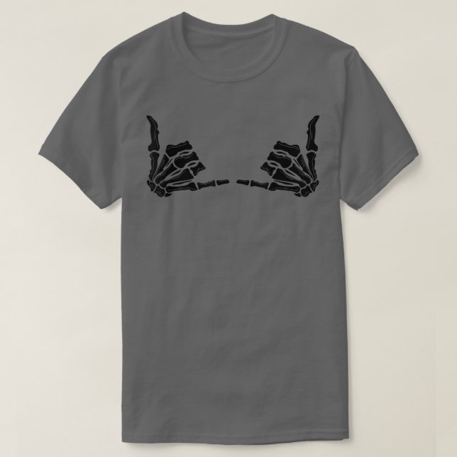 Hang Loose Sign Main Skeleton Mains T-Shirt (Design devant)