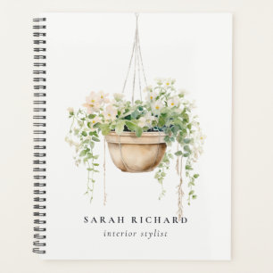 Hanging Floral House Plante Aquarelle Botanique