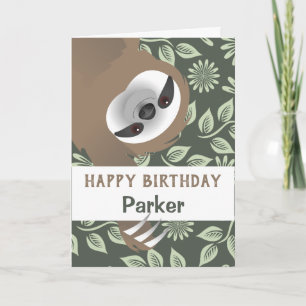 Hanging Sloth Bonne carte d'anniversaire