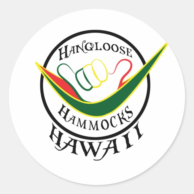 HANGLOOSE HAMMOCK HAWAII- SHAKA STICKERS (Devant)