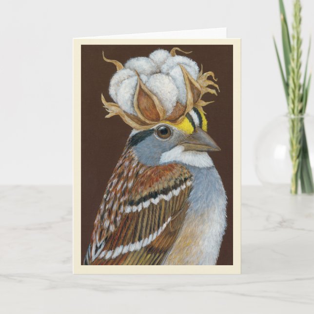 Hank le moineau plié carte de vœux (Devant)
