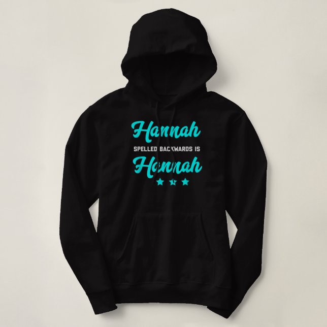 Hannah Écrit À L'envers Est Hannah Tshirt Mot Pla (Design devant)