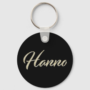 Hanno Name whitegold Button Porte-clés