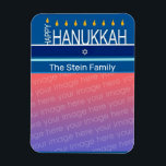 Hannukah menorah photo Magnet<br><div class="desc">.Célébrez huit jours et huit nuits du Festival des lumières avec des cartes Hanoukka et des cadeaux. La fête des lumières est ici. Allumez la menorah, jouez avec le dreidel et festoyez sur les latkes et les sufganiyots. Célébrez l'esprit d'Hanoukka avec vos amis, votre famille et vos proches en leur...</div>