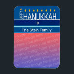 Hannukah menorah photo Magnet<br><div class="desc">.Célébrez huit jours et huit nuits du Festival des lumières avec des cartes Hanoukka et des cadeaux. La fête des lumières est ici. Allumez la menorah, jouez avec le dreidel et festoyez sur les latkes et les sufganiyots. Célébrez l'esprit d'Hanoukka avec vos amis, votre famille et vos proches en leur...</div>
