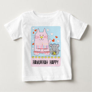 Hanoukka Baby Jersey T-Shirt Chat et souris