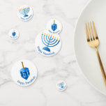 Hanoukka Chanukah Design Table Confetti<br><div class="desc">Hanoukka Chanukah Design Table Confetti avec menorahs et dreidels,  avec couleur et texte arrière - plan personnalisable. Animez votre prochaine fête avec ce confetti de table amusant dans différents thèmes!</div>