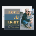 Hanoukka Chanukah Gold Love & Light Photo<br><div class="desc">Notre carte Hanoukka / Chanukah Gold Love & Light Holiday est un moyen élégant et élégant de partager vos souhaits Hanoukka / Chanukah avec vos amis, votre famille et vos clients! Avec espace pour vous de personnaliser avec votre nom et votre photo. Enquêtes? envoyez-nous un message ou envoyez un courriel...</div>