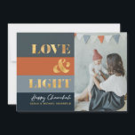 Hanoukka Chanukah Gold Love & Light Photo<br><div class="desc">Notre carte Hanoukka / Chanukah Gold Love & Light Holiday est un moyen élégant et élégant de partager vos souhaits Hanoukka / Chanukah avec vos amis, votre famille et vos clients! Avec espace pour vous de personnaliser avec votre nom et votre photo. Vous avez besoin d'aide pour cette conception ?...</div>