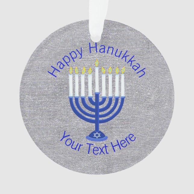 Hanoukka Dark Blue Menorah Chrismukkah Bling (devant)