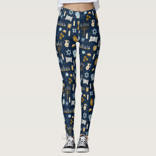 Hanoukka Doodles jolies Leggings illustrés