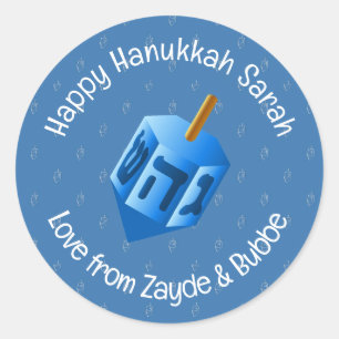 Hanoukka Dreidel Design Sticker Étiquette