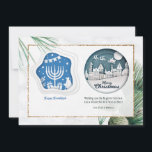 Hanoukka et la carte de voeux de Noël<br><div class="desc">Une carte pour tous ceux qui figurent sur votre liste. (Arrière - plan par rawpixel.com sur Freepik). (Photo de Freepik). La carte est facile à customiser avec votre libellé, police et couleur de police. Pas exactement ce que vous cherchez ? Tous nos produits peuvent être conçus sur mesure pour répondre...</div>