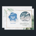 Hanoukka et la carte de voeux de Noël<br><div class="desc">Une carte pour tous ceux qui figurent sur votre liste. (Arrière - plan par rawpixel.com sur Freepik). (Photo de Freepik). La carte est facile à customiser avec votre libellé, police et couleur de police. Pas exactement ce que vous cherchez ? Tous nos produits peuvent être conçus sur mesure pour répondre...</div>