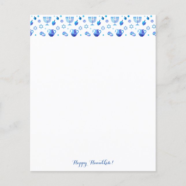 Hanoukka Festival Party Blue Orament papier plat (Devant)