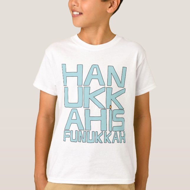 Hanoukka Kids T-shirt Hanes/Funukkah (Devant)