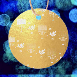 Hanoukka Menorah Foil Favoriser les étiquettes