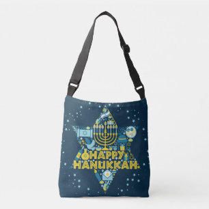 Hanoukka Sac fourre-tout avec Star of David et Men