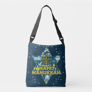 Hanoukka Sac fourre-tout avec Star of David et Men