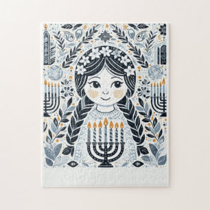 Hanoukka Sameach Glow Puzzle : Piece Together Fest