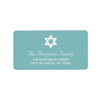 Hanoukka Star Of David Étiquettes de adresse De Va