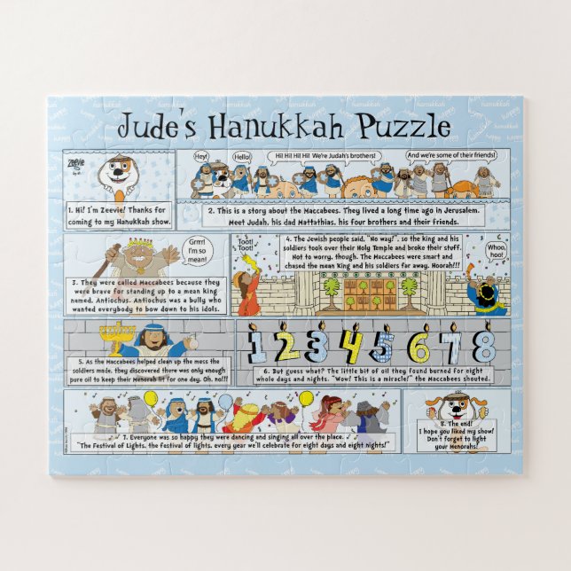 Hanoukka Story Puzzle 16 x 20 pièces de taille sup (Horizontal)