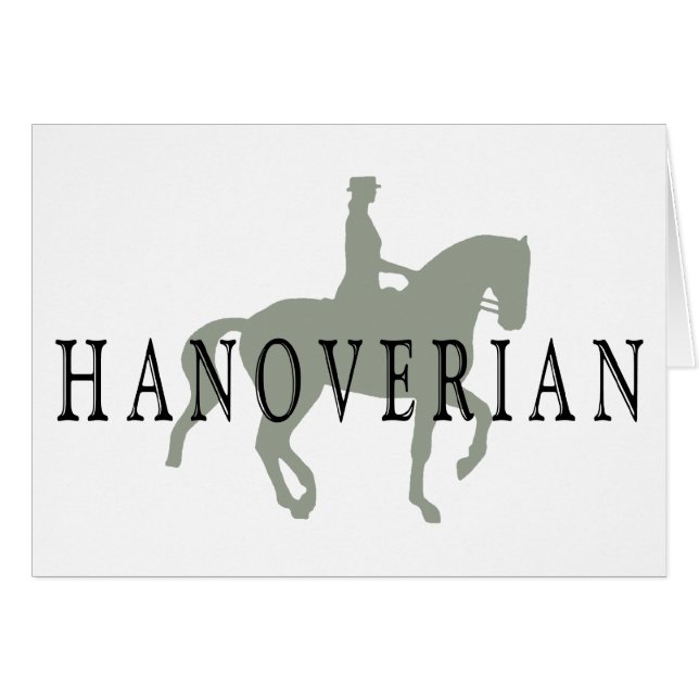 HANOVERIAN avec le cheval et le cavalier de (Devant horizontal)
