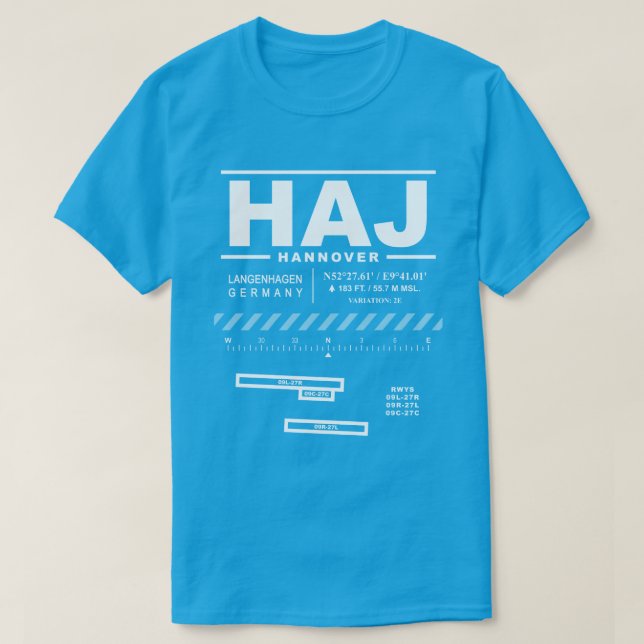 Hanovre Aéroport HAJ T-Shirt (Design devant)