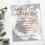 Happily Ever After Photo Wedding Reception Invite<br><div class="desc">Elément moderne crème légère ou faire-part mariage plus petit et invitation à la réception pour annoncer votre mariage à la famille et aux amis et les invitations à une réception ou une fête post-mariage. Votre faire-part mariage customisé et l'invitation chevauche votre photo de jour de mariage, et "Happily Ever After...</div>