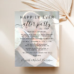 Happily Ever After Photo Wedding Reception Invite<br><div class="desc">Modern elopement or small wedding announcement and reception invite to announce your marriage to family and friends and invite them to a post-wedding reception or party. Your customized wedding announcement and invite verlays your wedding day photo, and "Happily Ever After Party" is in written in a mix of simple typographiy...</div>