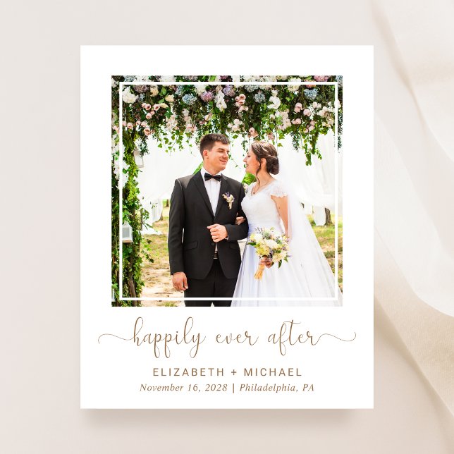 Happily Ever After Photo Wedding Reception Invite (Créateur téléchargé)