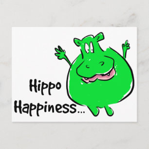 Happiness Hippo - carte postale