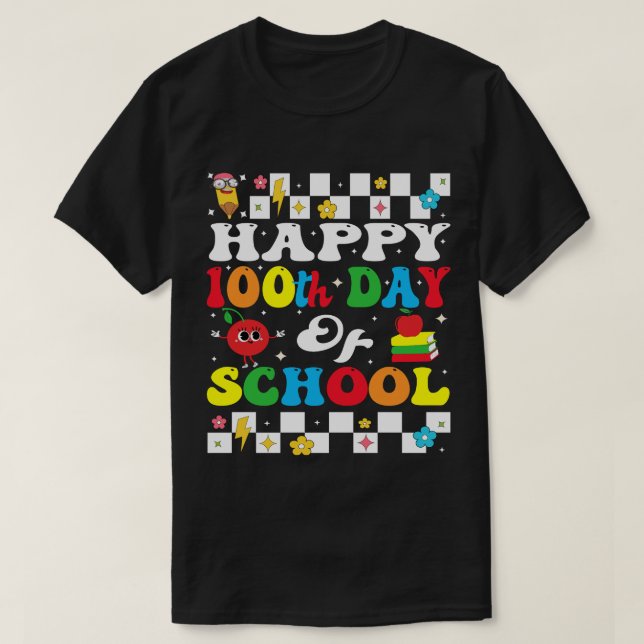 Happy 100th Day Of School T-Shirt (Design devant)