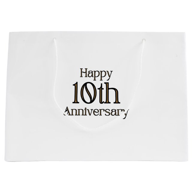 Happy 10th Anniversary Grand sac cadeau (Devant)
