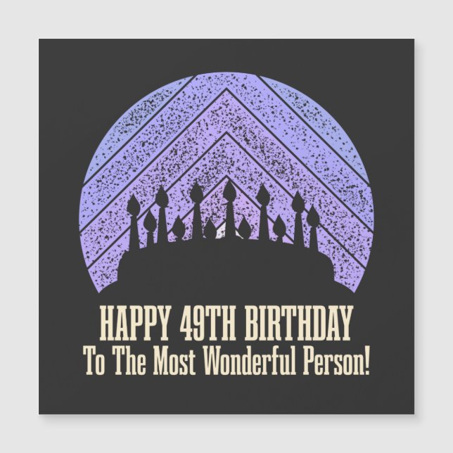 Happy 49th Birthday wishing saying (Devant)