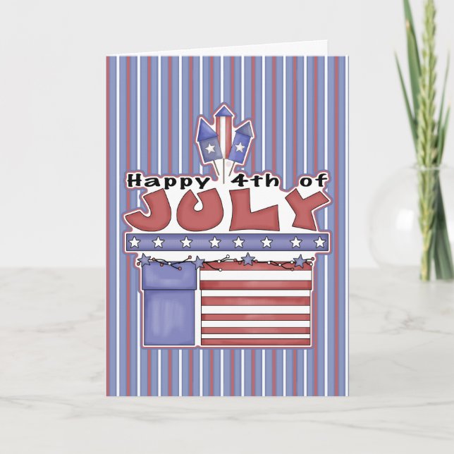 Happy 4 juillet - Carte de voeux (Devant)