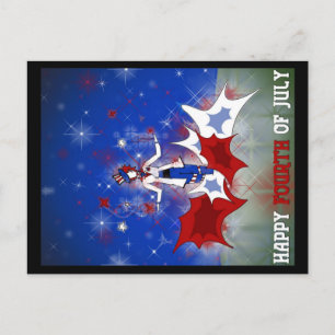 Happy 4 juillet - Oncle Sam - Carte postale