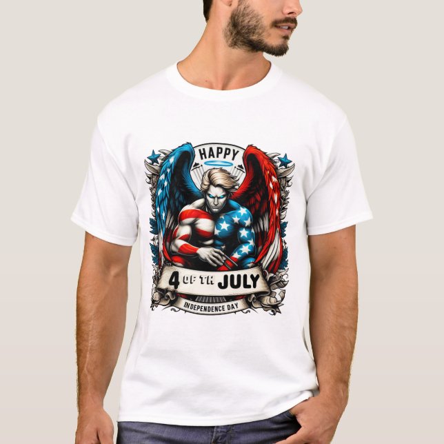 Happy 4 JUILLET T-shirt (Devant)