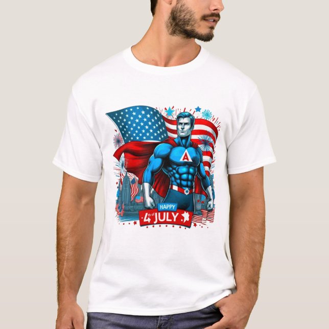 Happy 4 JUILLET T-shirt (Devant)