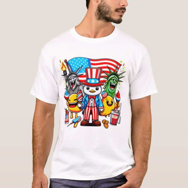 Happy 4 JUILLET T-shirt (Devant)
