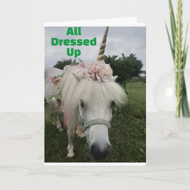 "HAPPY 50th BANTHDAY" de la carte * JOLIE PONY* (Devant)