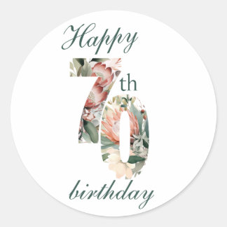 Happy 70e Sticker rond