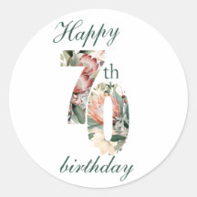 Happy 70e Sticker rond