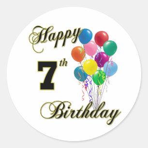 Happy 7e Anniversaire Sticker et Anniversaire Vête
