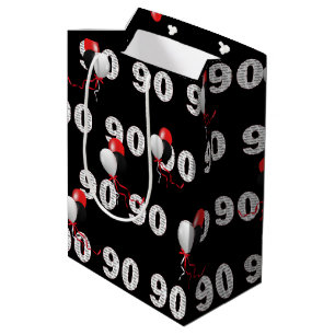 Happy 90th Birthday Balloons Medium Cadeau Sac