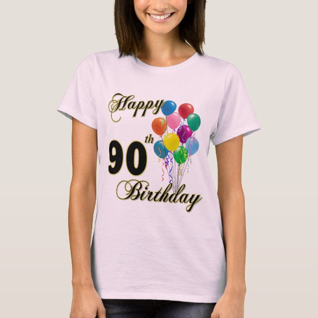Happy 90th Birthday T-Shirt (Devant)